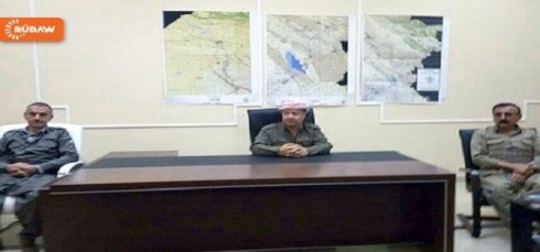 Barzanî serdana Hêzên Pêşmerge li Xaneqînê kir