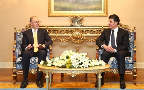 Nêçîrvan Barzanî û Balyozê Amerîkayê pêdagiriyê li ser berhingar bûna tundiyê dikin