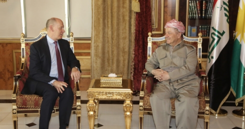 Serok Barzanî pêşwaziya Konsolê Giştî yê Brîtanya li Herêma Kurdistanê kir