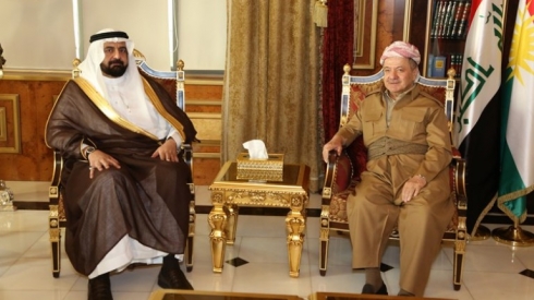 Serok Barzanî li gel Serokê eşîra Şemer civiya