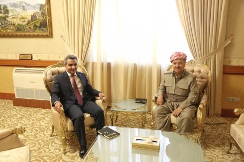 Serok Barzanî piştevanîya xwe bo parêzgarê nû yê Hewlêrê nîşan da