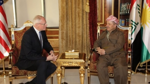 Serok Barzanî ligel şandeke Amerîkî civiya