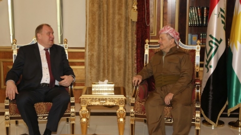 Serok Barzanî pêşwaziya Konsuuslê Rûsya li Hewlêrê kir