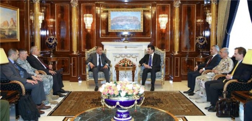 Nêçîrvan Barzanî pêşwazî li wezîrê bergiriya Îraqê kir