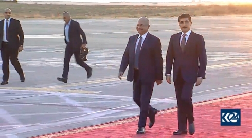 Serokomarê Iraqê gihîşt Hewlêrê