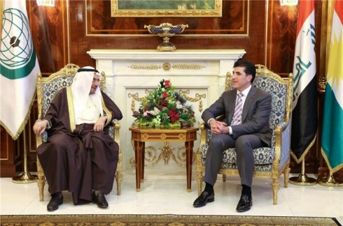 Nêçîrvan Barzanî pêşwazî li emîdarê Rêxistina Alîkariyên Îslamî kir