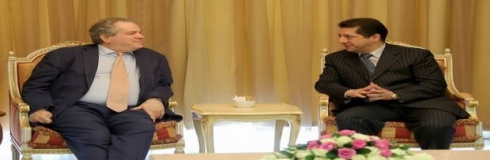 Mesrûr Barzanî û heyeteke Parlementoya Ewrûpayê civiyan