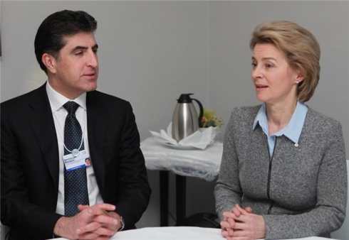 Nêçîrvan Barzanî û Wezîra Bervaniya Almanyayê li Davosê civiyan