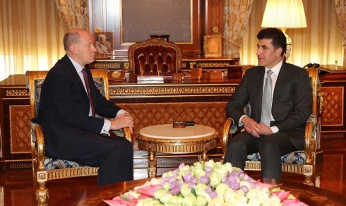 Nêçîrvan Barzanî û Konsulê Birîtanya têkilî yên navbera her du aliayn dinirxînin