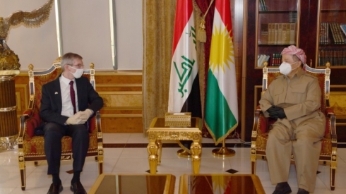 Serok Barzanî li gel Konsulusê nû yê Amerîkayê civiya