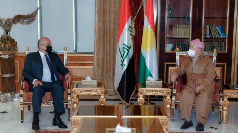 Serok Barzanî li gel Serokkomarê Îraqê civiya