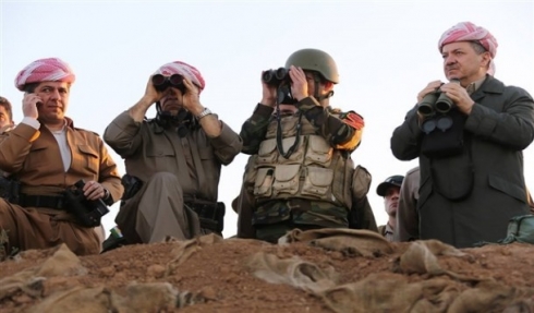 Serok Barzanî li eniyên şer e