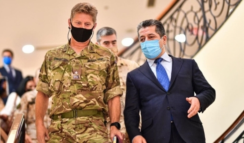 Serokê hikûmeta herêma Kurdistanê pêşwazî li şandeya Hêzên Hevpeyman kir