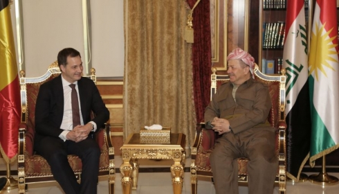 Serok Barzanî û Cîgirê Serok Wezîrê Belçîka yê civîyan