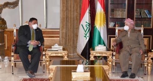 Serok Barzanî pêşwazî li şandeka Wezareta Derve ya Amerîka kir