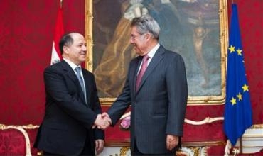 Serokê Herêma Kurdistanê li Koşka Komarî ji aliyê Serok Komarê Nemsa ve hate pêşwazî kirin