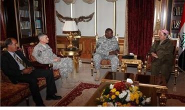 Serokê Herêma Kurdistanê pêşwaziya Fermandeyê Giştî yê Hêzên Emerîka li Iraq kir