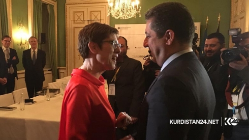 Serokwezîrê herêma Kurdistanê ligel Wezîra Bergirî ya Almanyayê civiya