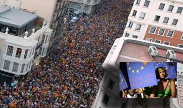 Milyonek û nîv mirov ji bo serxwebûna Katalonya meşiyan