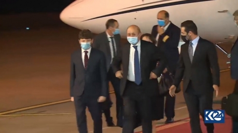 Wezîrê derve yê Fransayê Jean-Yves Le Drian gihişt herêma Kurdistanê