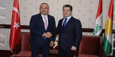 Masrour Barzani, Turkish FM discuss improving bilateral ties in Erbil
