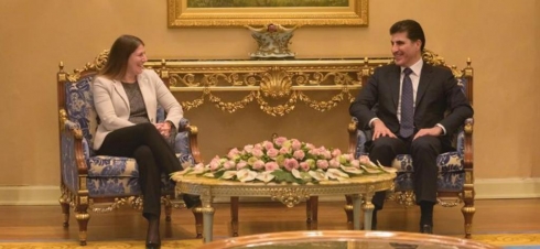 Nêçîrvan Barzanî li gel şandekî Brîtanî civiya