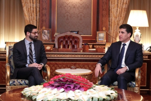 Nêçîrvan Barzanî û şandeke Amerîkayê civîyan