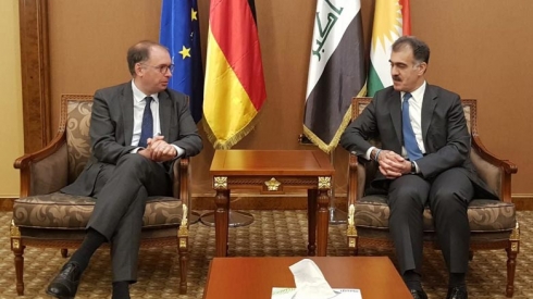 Cêgirê wezîrê derve yê Elmanîyayê gehişte Hewlêrê