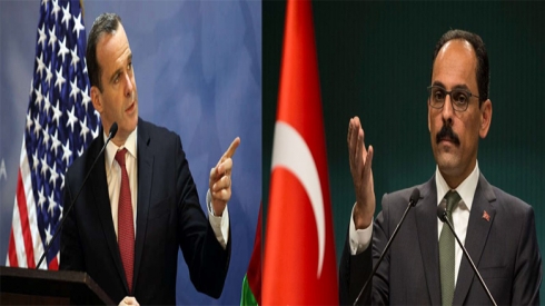 Îbrahîm Kalin bo McGurk: Tu propagandaya PKKê dikî