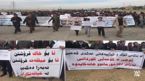 Koçberên Xurmatûyê daxwaza mafên xwe dikin