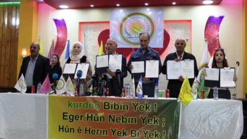 5 partiyên siyasî Yekitiya Hêzên Kurdî-Rojava ragihand