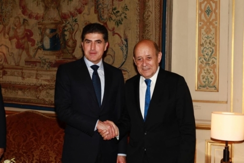 Wezîrê Derve yê Fransayê nameyek bo Nêçîrvan Barzanî şand