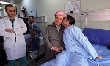 Barzanî çû dîtina birîndarên teqînên Hewlêrê