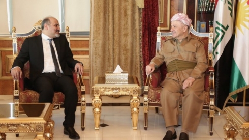 Serok Barzanî li gel Şêx Ehmed Cerba civiya