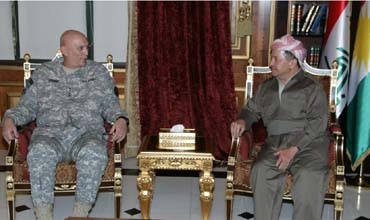 Serokê Herêma Kurdistanê pêşwazî li Fermandeyê Hêzên Emrîka li Iraqê û şanda pêre kir