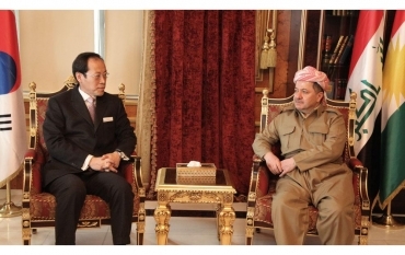 Serokê Herêma Kurdistanê pêşwaziya Balyozê Koriya Başûr li Iraqê kir