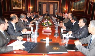 Serok Barzanî digel şandeya danûstanên Hevpeymaniya firakisyonên Kurdistanê civya