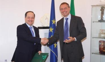 Serok Barzanî ji aliyê Wezîrê Bazirganiya Îtalya ve hat pêşwazî kirin