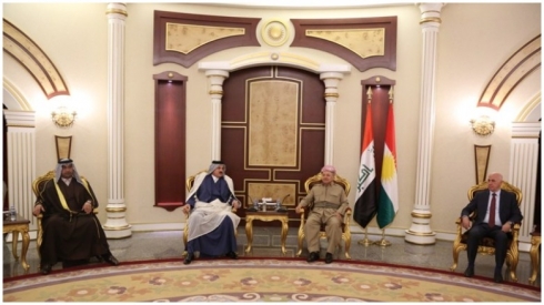 Serok Barzanî ligel serokhoz û kesayetiyên Basrayê civiya