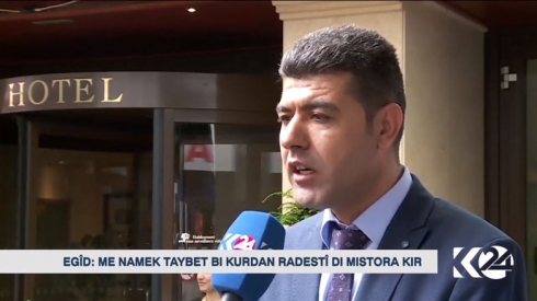 Egîd: Me nameyek taybet bi Kurd radestî De Mistura kir