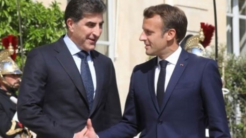 Serokê herêma Kurdistanê û Serokkomarê Franseyê civiyan