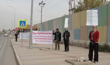 Saziya CPT li Hewlêrê li dijî topbaranê xwepêşandan kir