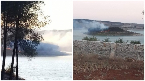 Efrîn – Çekdarên Sûrî yên alîgirên Tirkiyê agir berdan girava gola Meydankê!