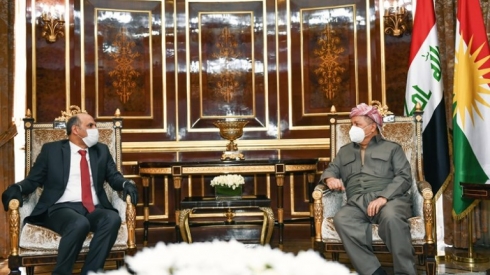 Serok Barzanî û Ehmed Cerba civiyan