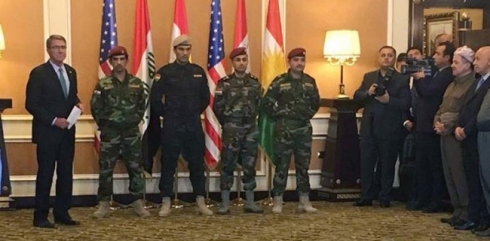 Karter mêdaliya zîrekbûnê bexşî 4 pêşmergeyan kir