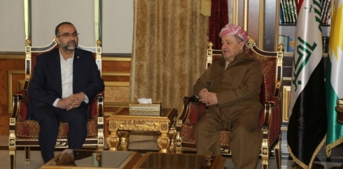 Barzanî pêşwazî li şanda Huda-Parê kir