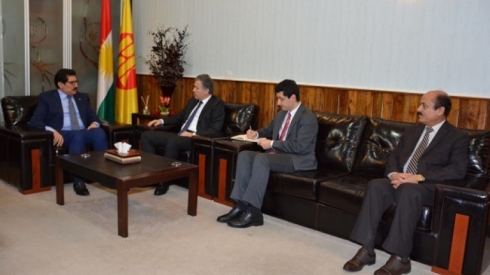 Fazil Mîranî pêşwazî li konsulusê Tirkiyê Hakan Karaçay kir