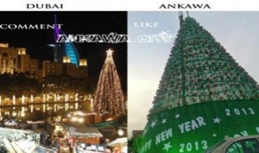 Mezintirîn ‘Dara Noelê’ li Hewlêrê hat danîn