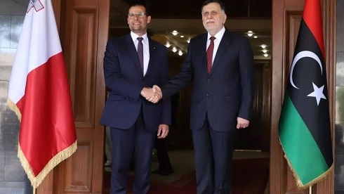 Maltese PM visits Libya for talks on migration