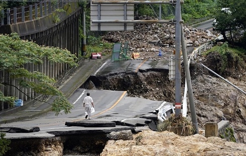 Death toll from flooding in Japan rises to 50, dozen missing